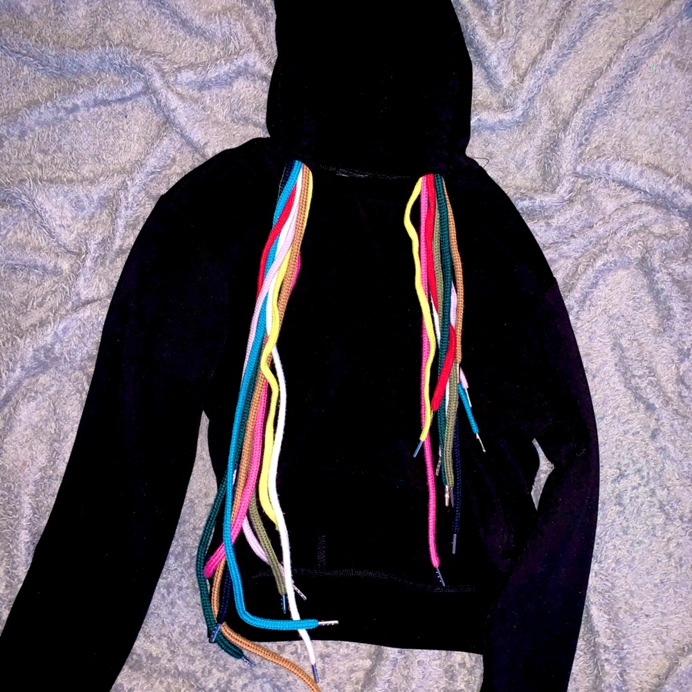 Black Crop Hoodie